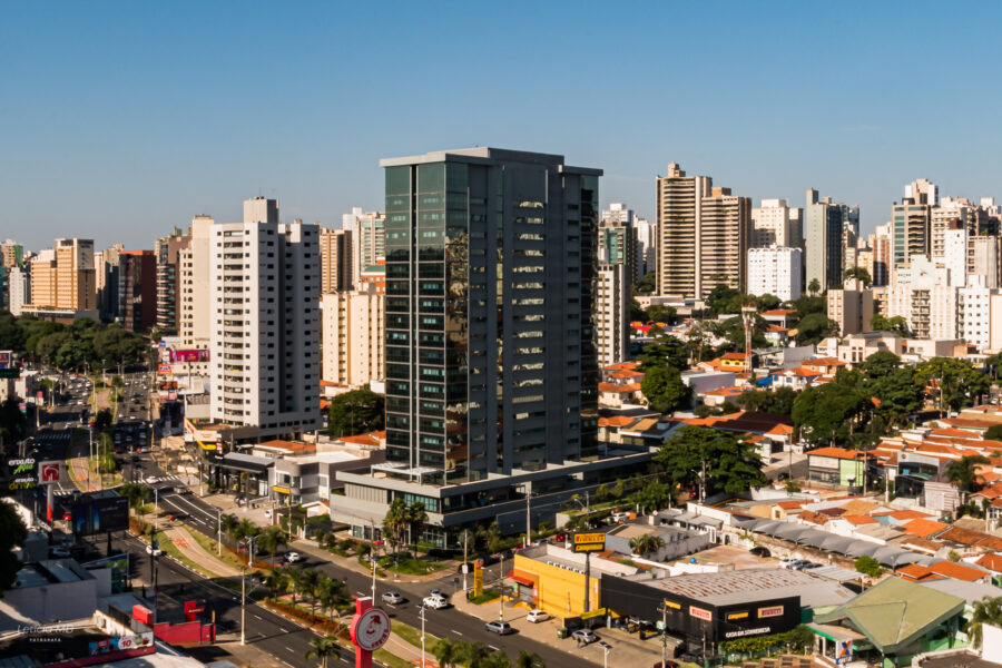 Imagem do edifício Helbor Offices Norte Sul no Cambuí, endereço utilizado para abrir empresa e registrar CNPJ em Campinas